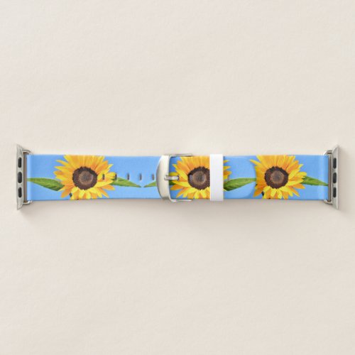 Yellow Sunflower Against Sun on Blue Sky _ Summer  Apple Watch Band