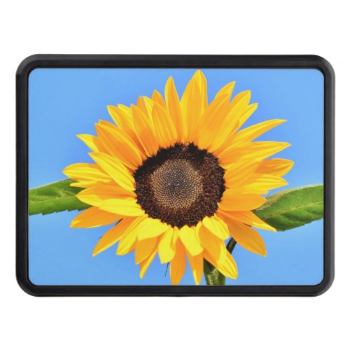 Yellow Sunflower Against Sun on Blue Sky _ Summer  Hitch Cover