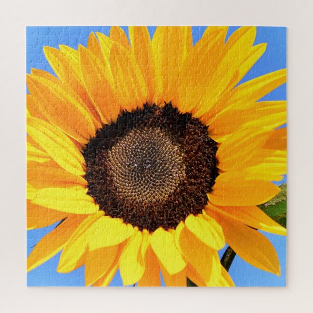 Yellow Sunflower Against Sun on Blue Sky - Summer  Jigsaw Puzzle (Vertical)
