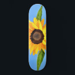 Yellow Sunflower Against Sun on Blue Sky - Summer  Skateboard<br><div class="desc">Yellow Sunflower Against Sun on Blue Sky - Summer Day - Photo Flower Nature - You can also personalize - Choose / Add Your Unique Photo - Image / Text - Name / Color / Font / Size / more - Make Your Special Gift - Resize and move or remove...</div>