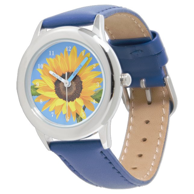 Yellow Sunflower Against Sun on Blue Sky - Summer  Watch (Angled)