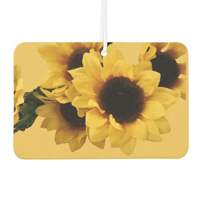 Yellow Sunflower Air Freshener (Front)