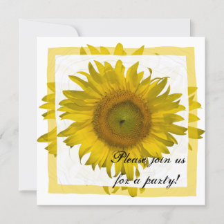 Yellow Sunflower All Occasion Party Invitation