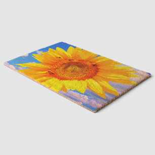 Yellow Sunflower and Bees Fiber Doormat
