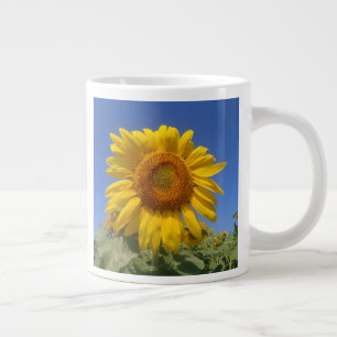 Yellow Sunflower And Blue Sky Giant Coffee Mug