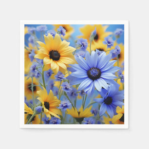 Yellow Sunflower And Wildflowers Napkins