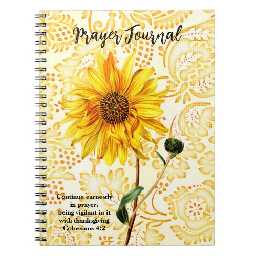 Yellow Sunflower Art Prayer Journal