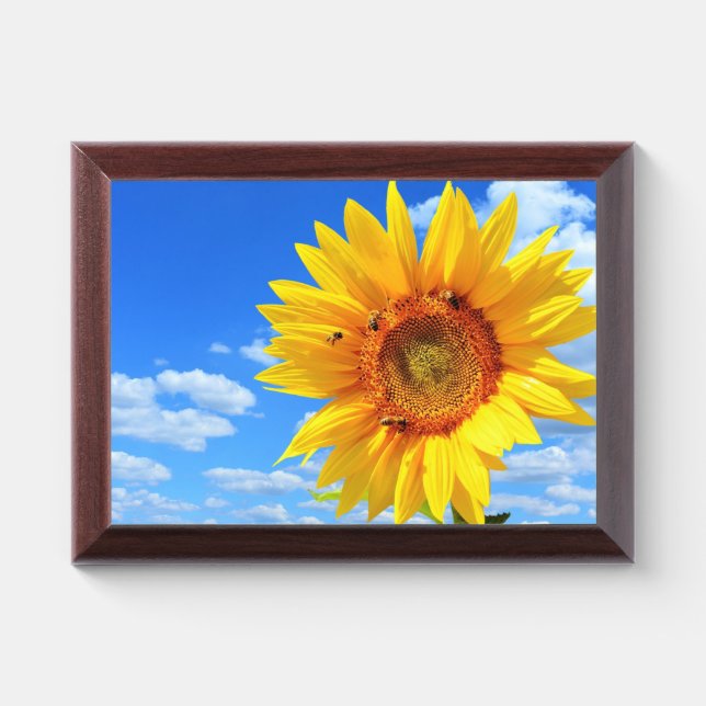 Yellow Sunflower Award Plaque (Horizontal)