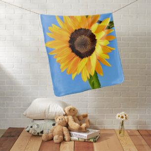 Yellow Sunflower Baby Blanket