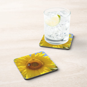 Yellow Sunflower Beverage Coaster