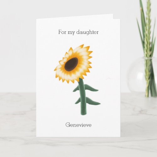 Yellow Sunflower Birthday Card