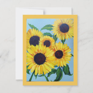 Yellow Sunflower Birthday Greeting Card