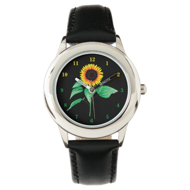 Yellow Sunflower Black Watch (Front)