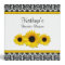 Yellow Sunflower Black White Damask Recipe Binder