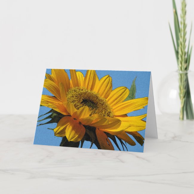 Yellow Sunflower Blank Card