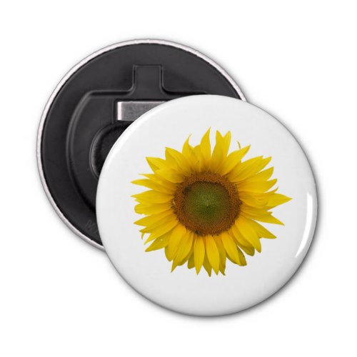 Yellow Sunflower Bloom Simple Botanical  Bottle Opener