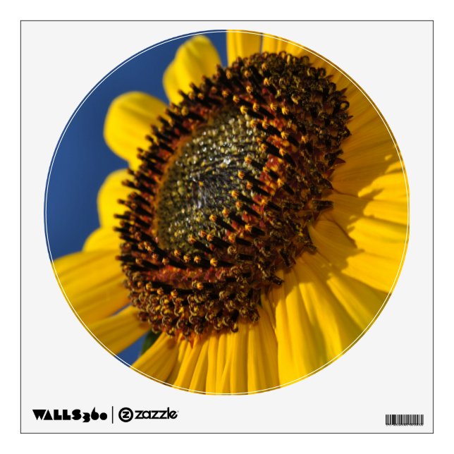 Yellow Sunflower, Blue Sky Wall Sticker (Front)