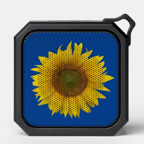 Yellow Sunflower Botanical Blue Modern Floral  Bluetooth Speaker