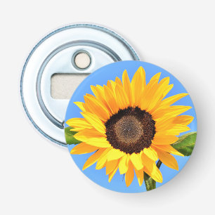 Yellow Sunflower Bottle Opener Blue Sky