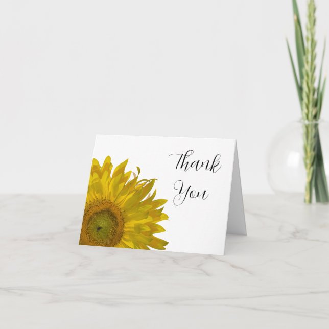 Yellow Sunflower Bridesmaid Thank You (Front)