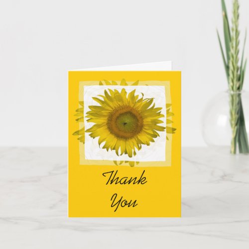 Yellow Sunflower Bridesmaid Thank You