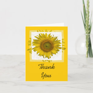 Yellow Sunflower Bridesmaid Thank You Card