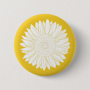 yellow sunflower button