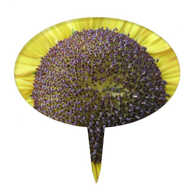 Yellow Sunflower Cake Pick (Front)