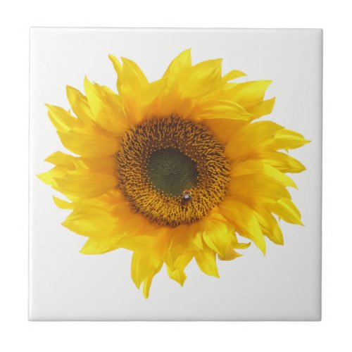 yellow sunflower ceramic tile
