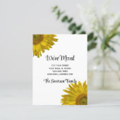 Yellow Sunflower Change of Address Announcements | Zazzle