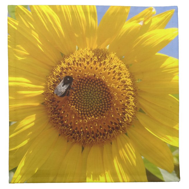 Yellow Sunflower Cloth Napkin (Front)