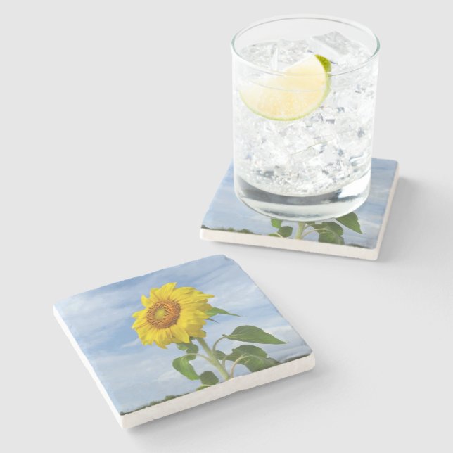 Yellow Sunflower Coasters (Side)