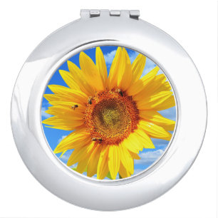 Yellow Sunflower Compact Mirror