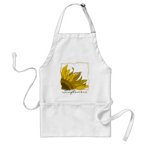 Yellow Sunflower Corner Adult Apron