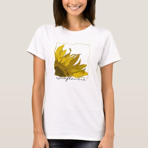 Yellow Sunflower Corner  T_Shirt