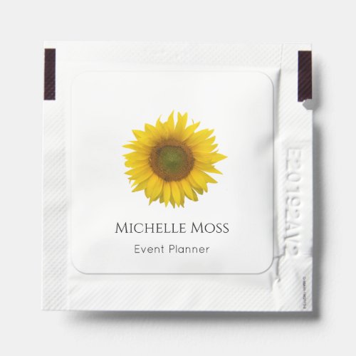 Yellow Sunflower Country Floral Event Planner Hand Sanitizer Packet