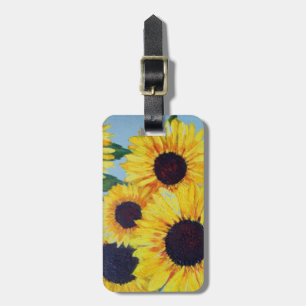 Yellow Sunflower Custom Luggage Tag