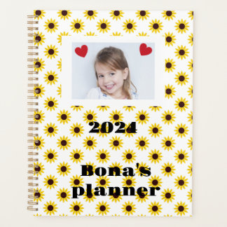 Yellow Sunflower Custom photo Planner