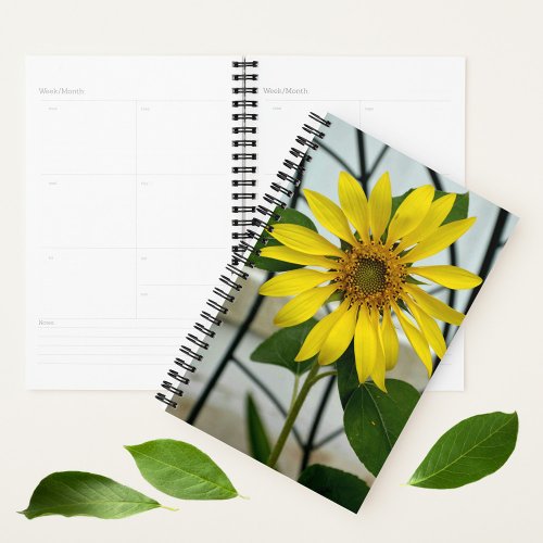 Yellow Sunflower Delicate Floral Photographic Planner