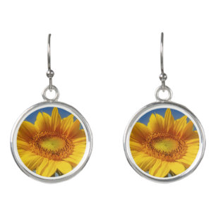 Yellow Sunflower Earrings