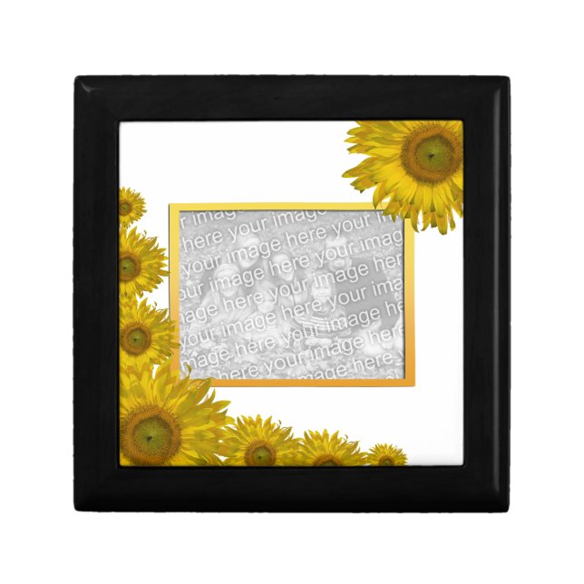 Yellow Sunflower Edge  Keepsake Box (Front)