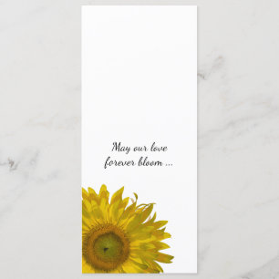 Yellow Sunflower Edge Wedding Program