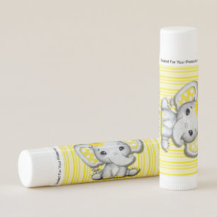 Yellow Sunflower Elephant Baby Shower Lip Balm