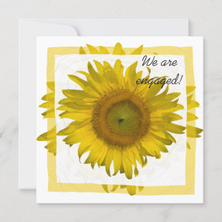 Yellow Sunflower Engagement Party Invitation