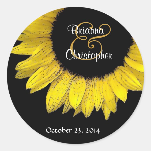 Yellow Sunflower Envelope Seal (Front)