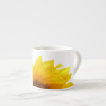 yellow sunflower espresso cup