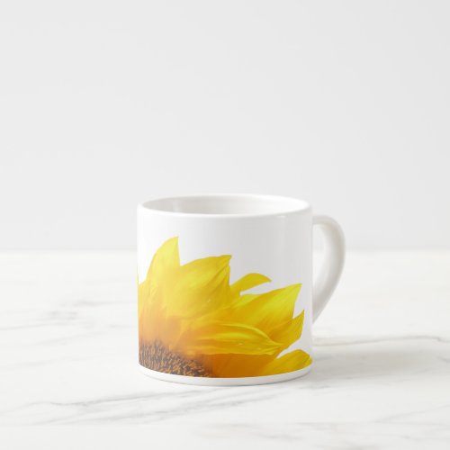 yellow sunflower espresso cup