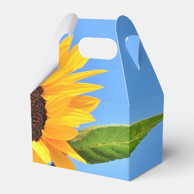Yellow Sunflower Favor or Gift Boxes (Front Side)