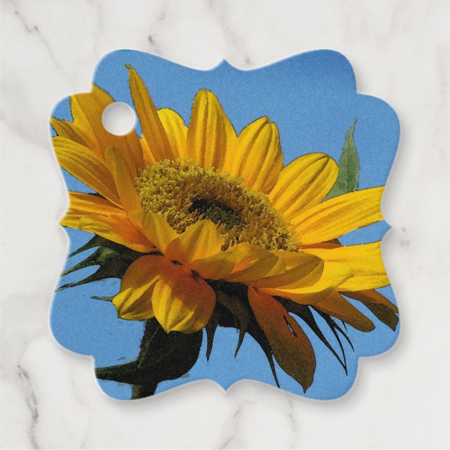 Yellow Sunflower Favor Tags