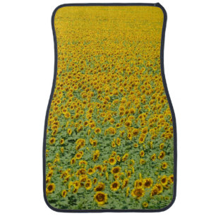 Yellow Sunflower Field Car Floor Mat